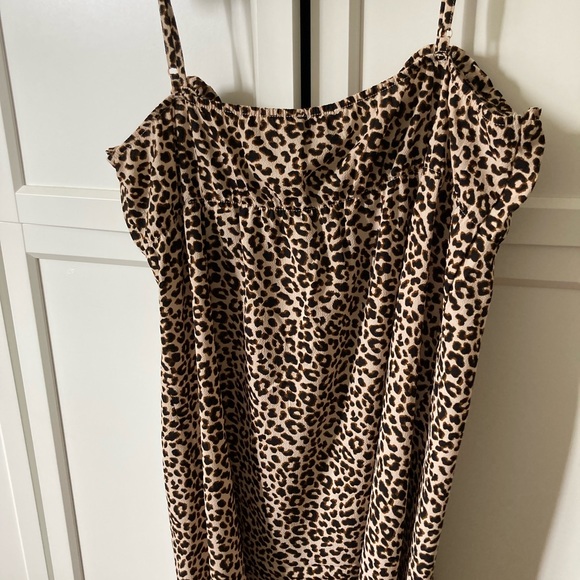ASOS Design Leopard Print Empire Mini Dress - Picture 4 of 5